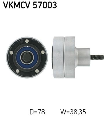 Obrázok Vratná/vodiaca kladka rebrovaného klinového remeňa SKF  VKMCV57003